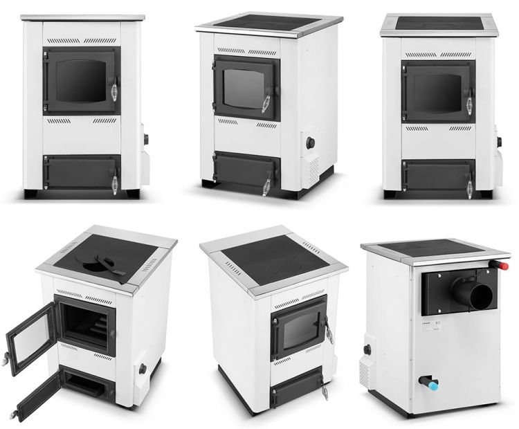 Kachel Temy ES 15 kW Wit - 5e Klasse, EcoDesign