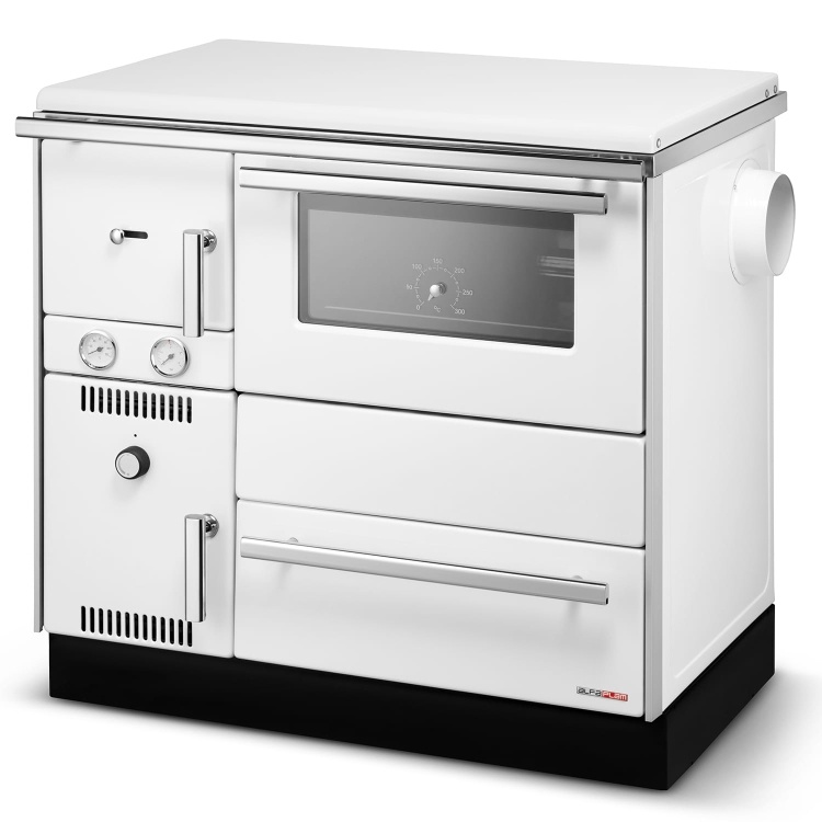 ALFA TERM 20 Kolenkachel Wit met Watermantel - 22.9 kW