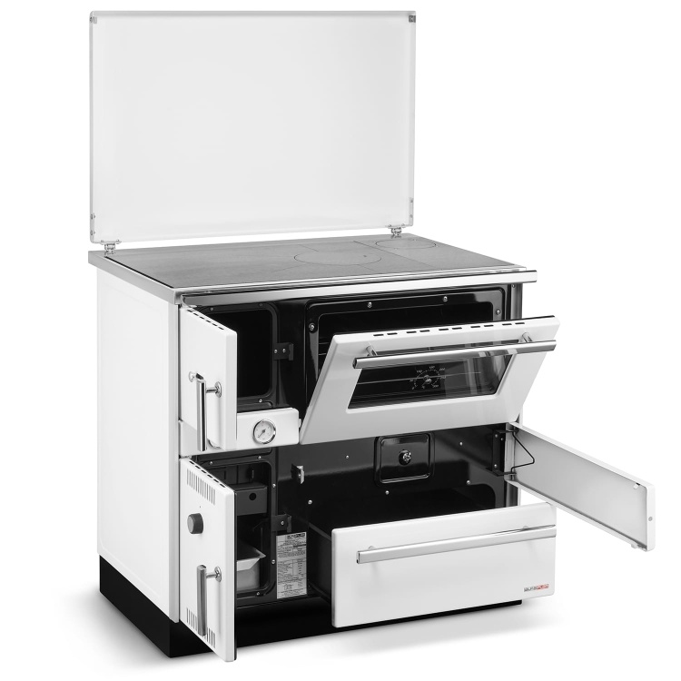 ALFA TERM 20 Kolenkachel Wit met Watermantel - 22.9 kW