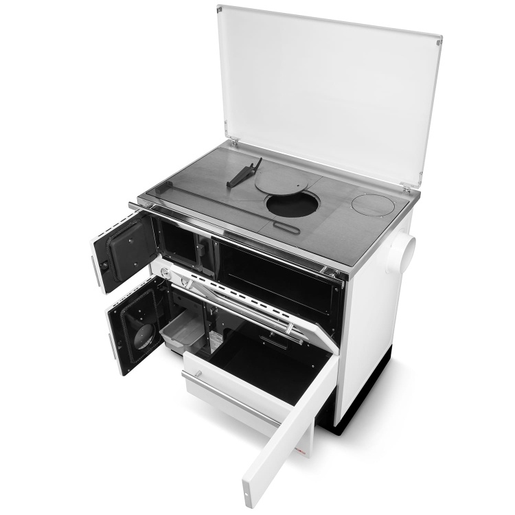 ALFA TERM 20 Kolenkachel Wit met Watermantel - 22.9 kW