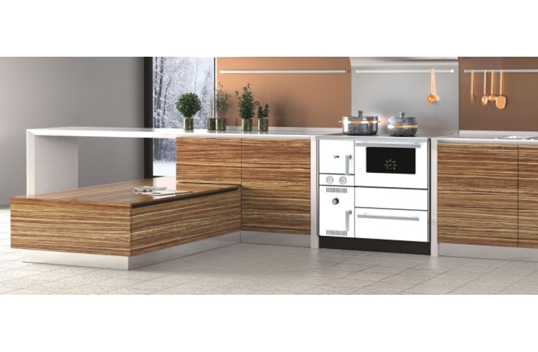 ALFA TERM 20 Kolenkachel Wit met Watermantel - 22.9 kW