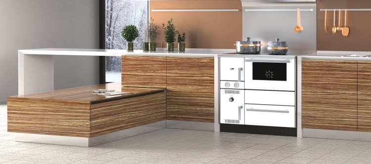 ALFA TERM 20 Kolenkachel Wit met Watermantel - 22.9 kW