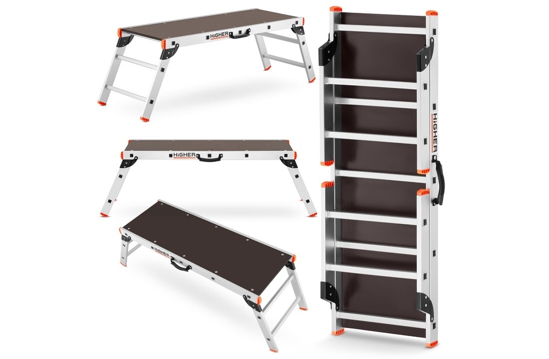 HIGHER Werkplatform aluminium inklapbaar 2,48m