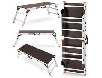 HIGHER Werkplatform aluminium inklapbaar 2,48m