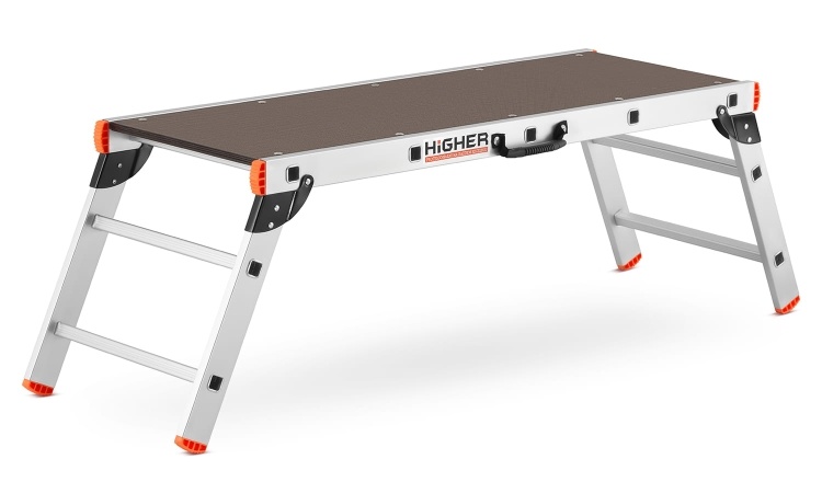 Werkplatform 125x45 cm - aluminium - 2,48 m - max. 150 kg