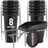 Stortkoker - met draagconstructie - 8 m - Ø 60-41 cm - zwart