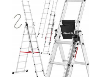 Universele Aluminium Ladder 3x7 HIGHER Eco + Tas