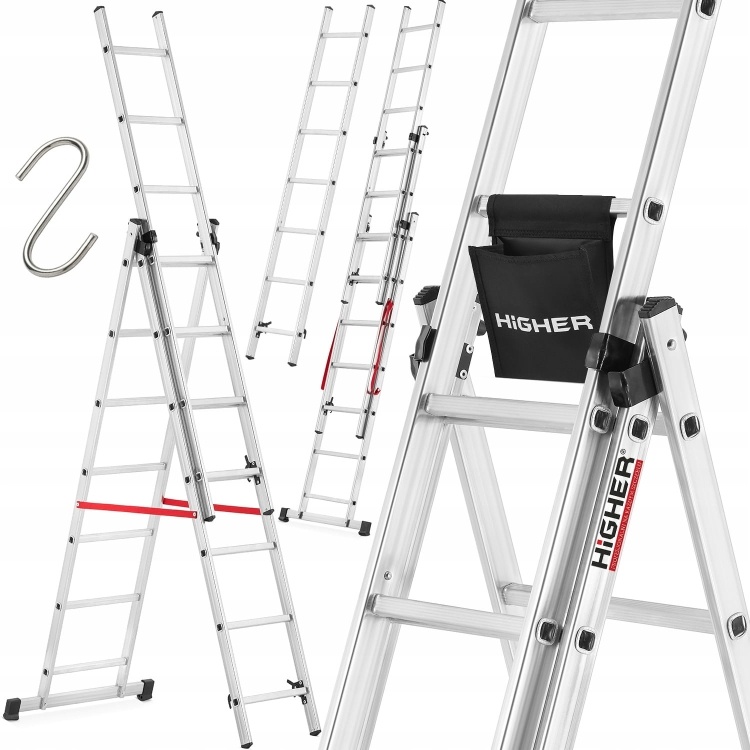 Universele Aluminium Ladder 3x7 HIGHER Eco + Tas