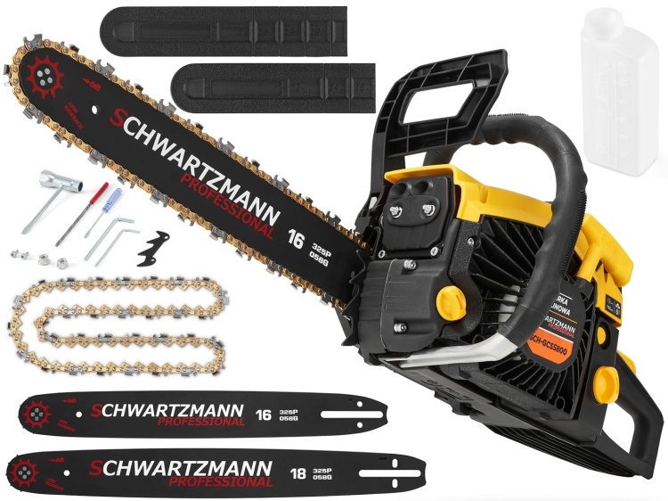 Benzine kettingzaag 5,8 pk - 54 cc - inclusief accessoires
