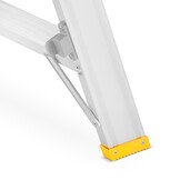 Huishoudtrap - dubbelzijdig - 2x 8 treden - aluminium - 3,70 m