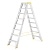 Huishoudtrap - dubbelzijdig - 2x 8 treden - aluminium - 3,70 m