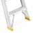 Huishoudtrap - dubbelzijdig - 2x 8 treden - aluminium - 3,70 m