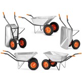 Kruiwagen 140L - met 2 wielen - gegalvaniseerd - tot 380 kg