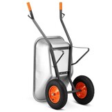 Kruiwagen HIGHER Koleba Dubbele Wielen 140L 380kg Verzinkt