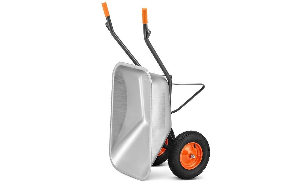 Kruiwagen HIGHER Koleba Dubbele Wielen 140L 380kg Verzinkt