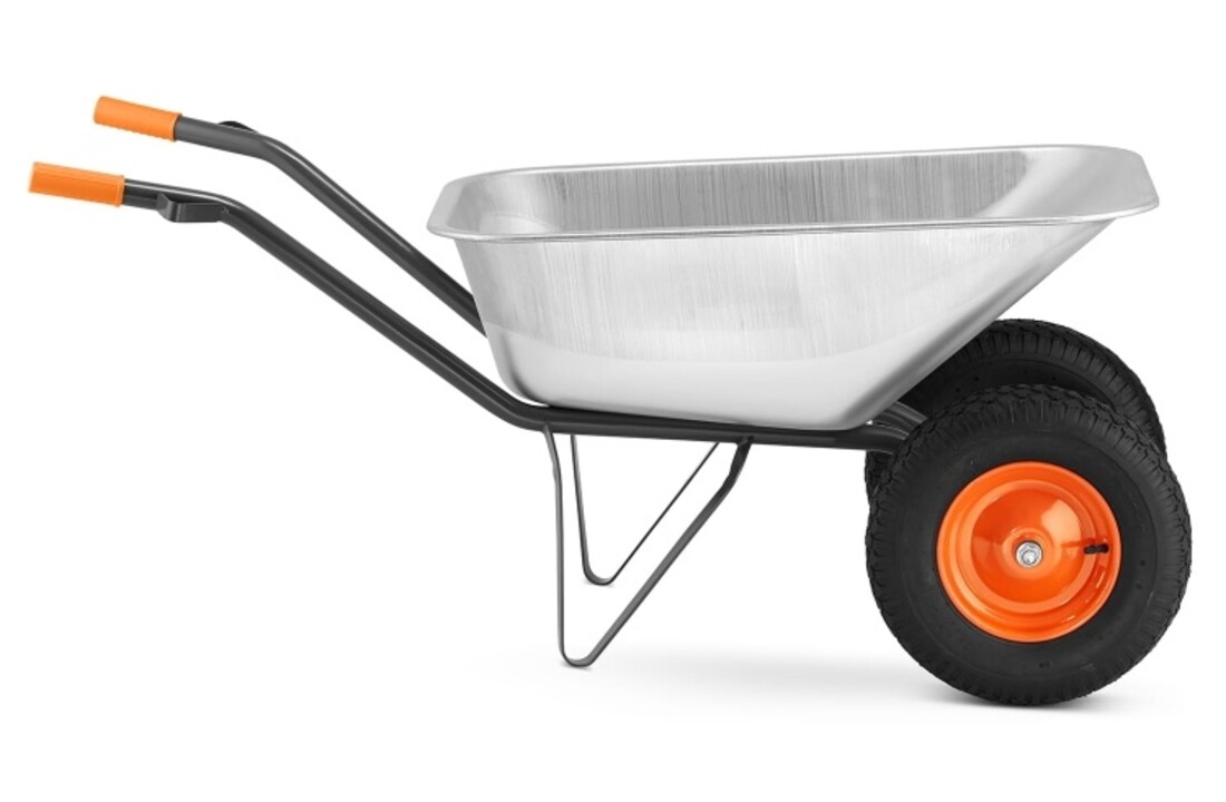 Kruiwagen 140L - met 2 wielen - gegalvaniseerd - tot 380 kg