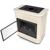 CV houtkachel met watermantel - 16.2kW - Torbsberg - beige