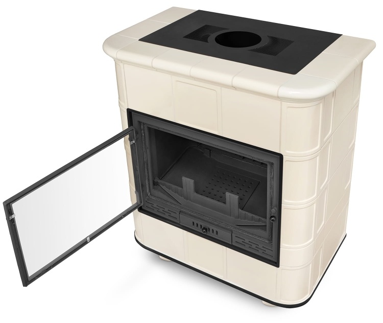 CV houtkachel met watermantel - 16.2kW - Torbsberg - beige