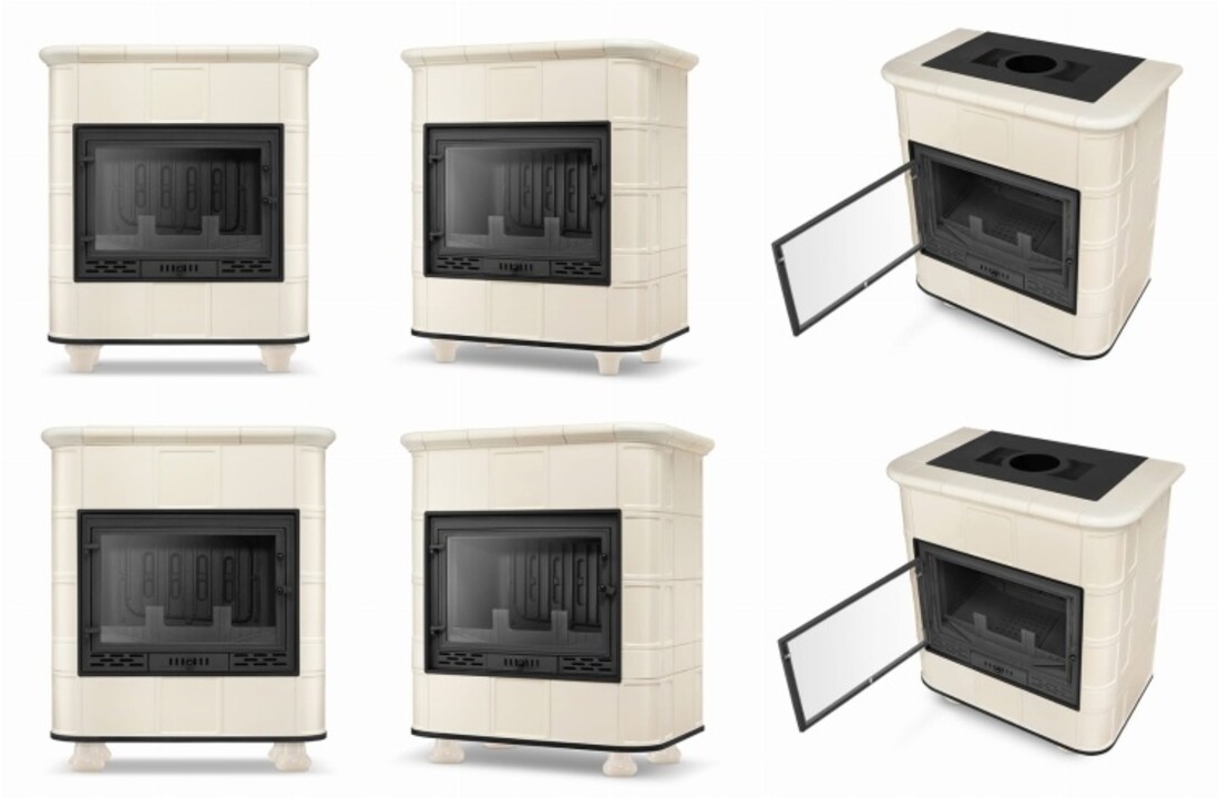 CV houtkachel met watermantel - 16.2kW - Torbsberg - beige