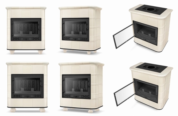 CV houtkachel met watermantel - 16.2kW - Torbsberg - beige