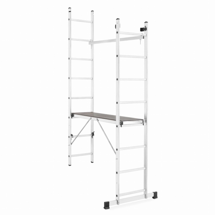 HIGHER Aluminium Steiger / Werkplatform 2x8 met Antislip Platform