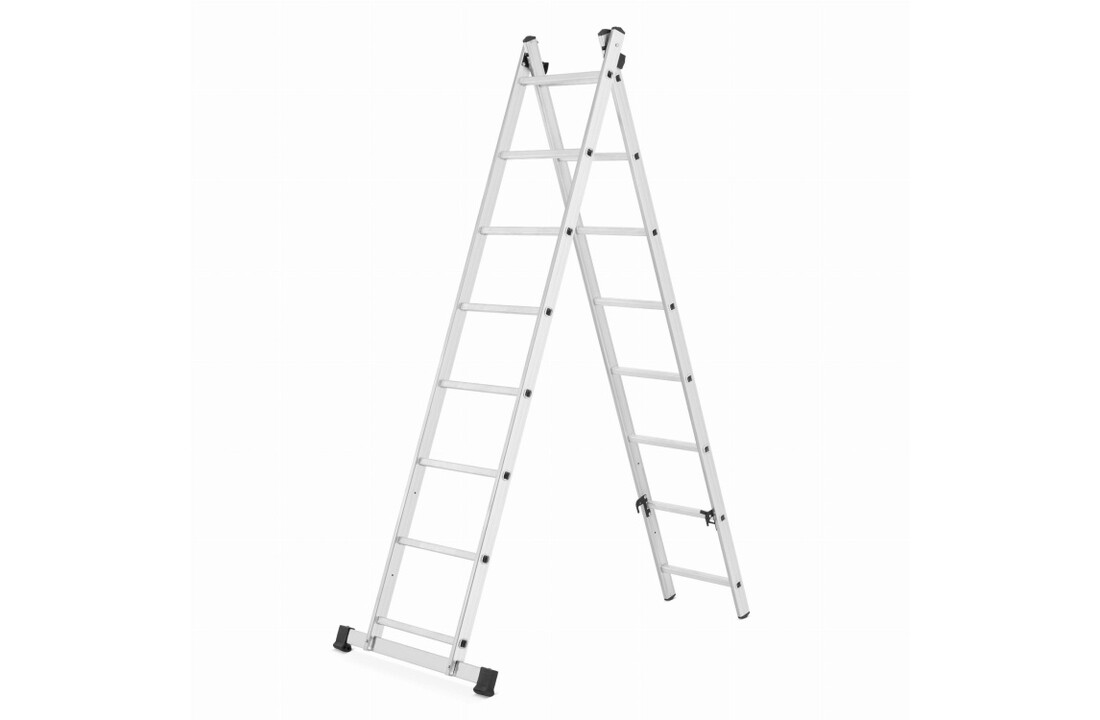 HIGHER Aluminium Steiger / Werkplatform 2x8 met Antislip Platform