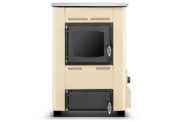 CV houtkachel met kookplaat - 15 kW - TEMY ES 15 - beige
