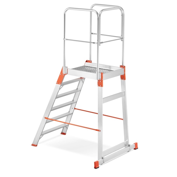 Bordestrap - 5 treden + platform - werkhoogte 3,29 m