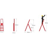 ALOSS 9308 montagéladder, werkhoogte 3,69 m