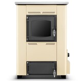 CV houtkachel met kookplaat - 25 kW - TEMY ES 25 - beige