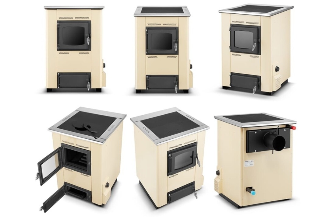 Temy ES 25 kW Houtkachel Beige - 5e Klasse EcoDesign