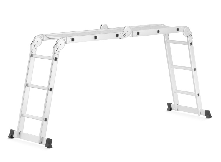 Multifunctionele Scharnierladder 4x3 met Werkplatform | 150 kg