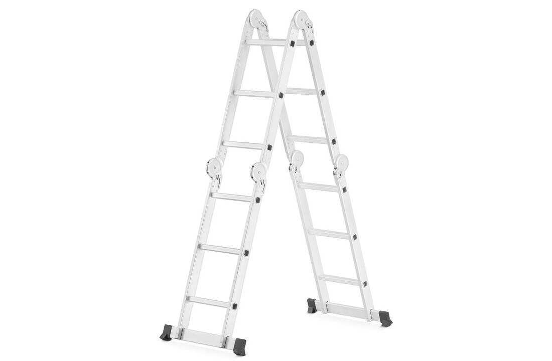 Multifunctionele Scharnierladder 4x3 met Werkplatform | 150 kg
