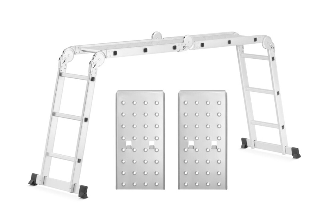 Multifunctionele Scharnierladder 4x3 met Werkplatform | 150 kg