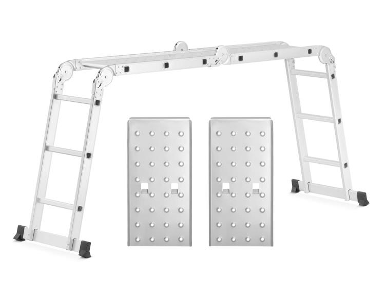 Multifunctionele Scharnierladder 4x3 met Werkplatform | 150 kg