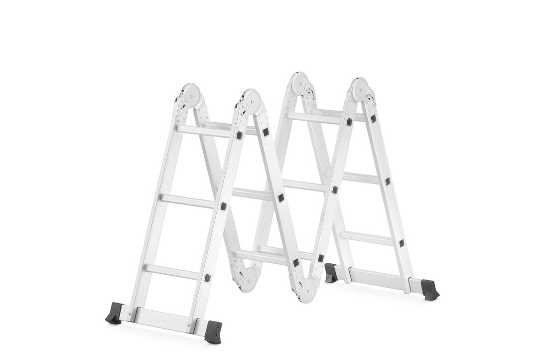 Multifunctionele Scharnierladder 4x3 met Werkplatform | 150 kg