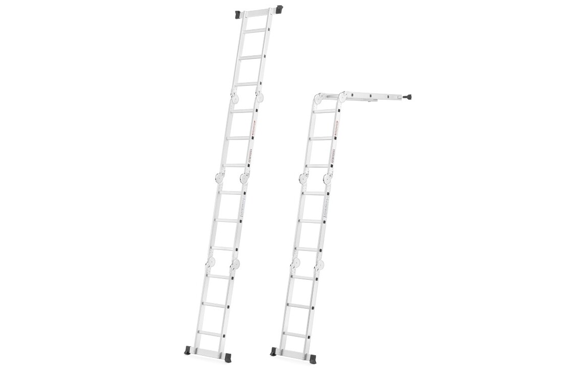 Multifunctionele Scharnierladder 4x3 met Werkplatform | 150 kg