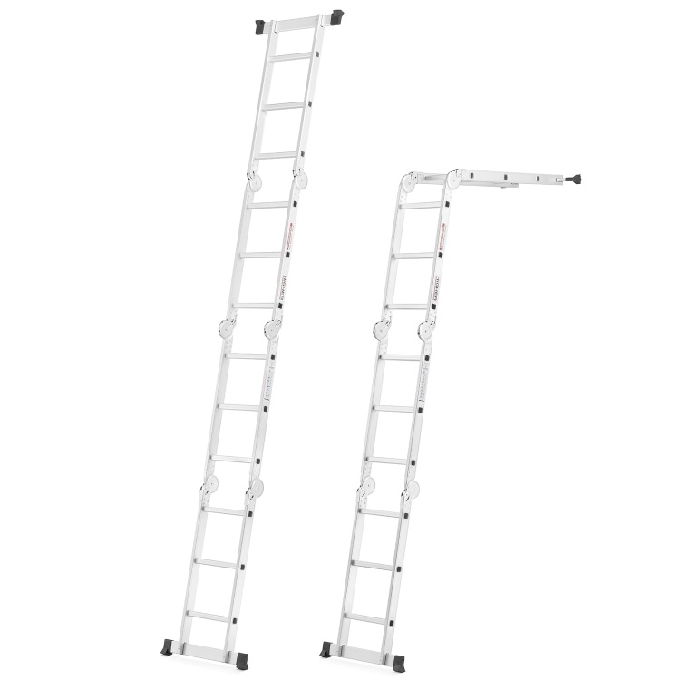 Multifunctionele Scharnierladder 4x3 met Werkplatform | 150 kg