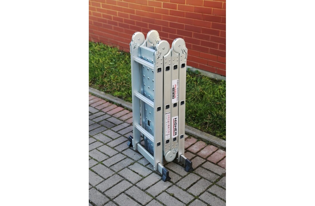 Multifunctionele Scharnierladder 4x3 met Werkplatform | 150 kg