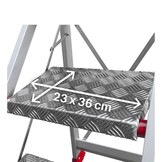 Magazijntrap - 3 treden - aluminium - 2,75 m werkhoogte