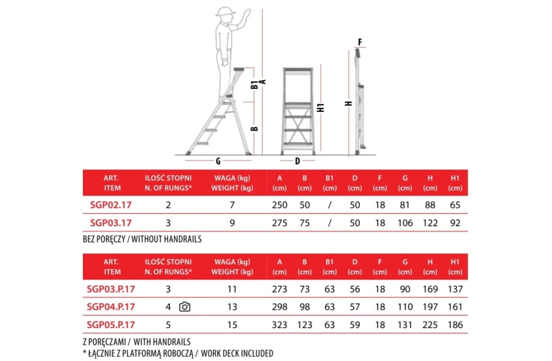 Faraone SGP Professionele Magazijnladder 2,75m