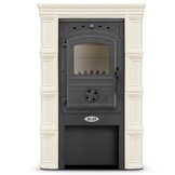 Tegelkachel - houtkachel - 12 kW - ELBE - cappuccino