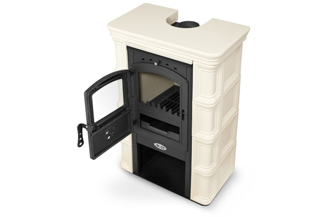 Kachel ELBE Cappuccino 12 kW van HIGHER met keramische tegels