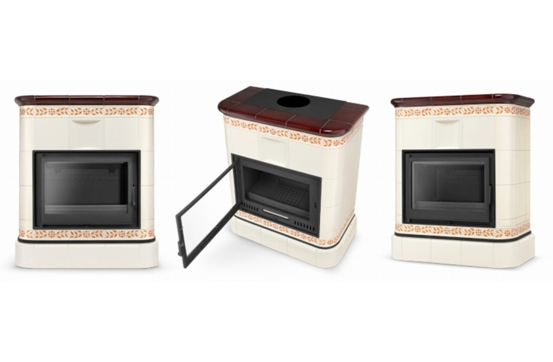 Tegelkachel - houtkachel - 13 kW - SICILIA - keramisch