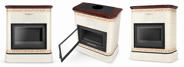 Tegelkachel - houtkachel - 13 kW - SICILIA - keramisch