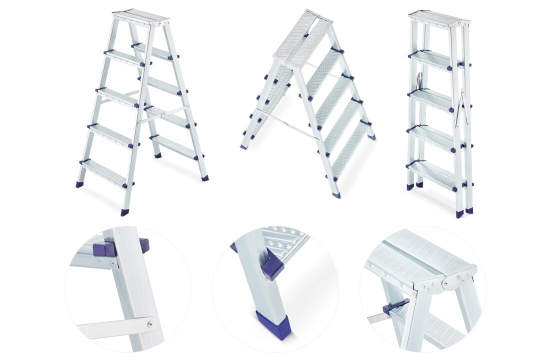 HIGHER tweedelige huisladder 2x5 treden - max. 125 kg