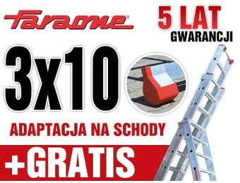 Faraone Aluminium Ladder 3x10 8m - Adaptatie op trappen