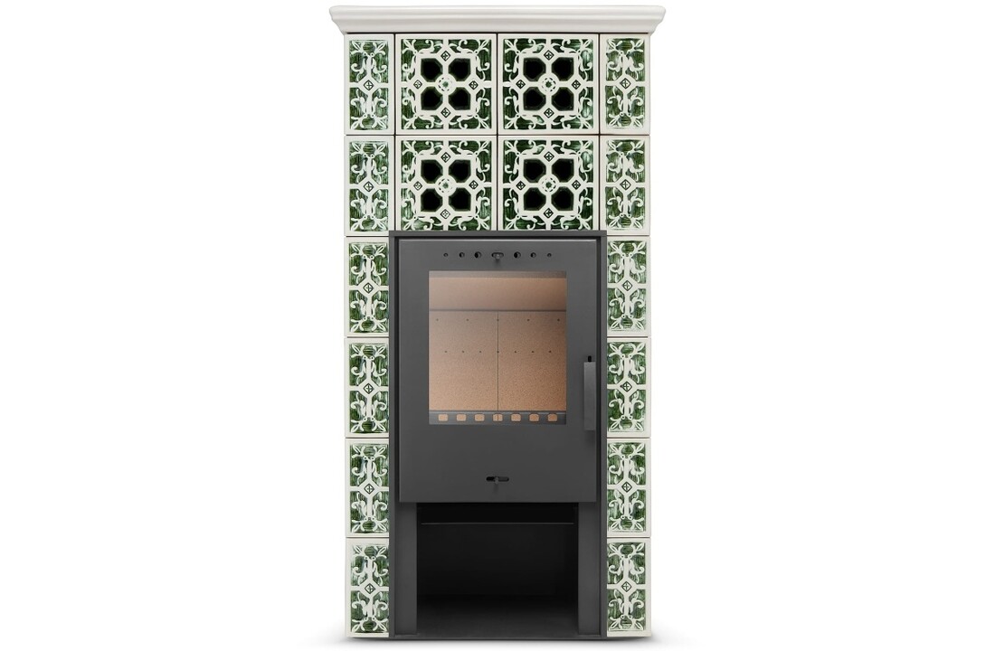 Tegelkachel - houtkachel - 10 kW - Jasmijn Grande II - groen