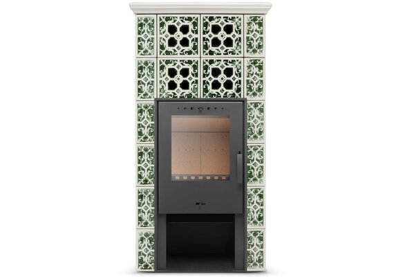 Tegelkachel - houtkachel - 10 kW - Jasmijn Grande II - groen