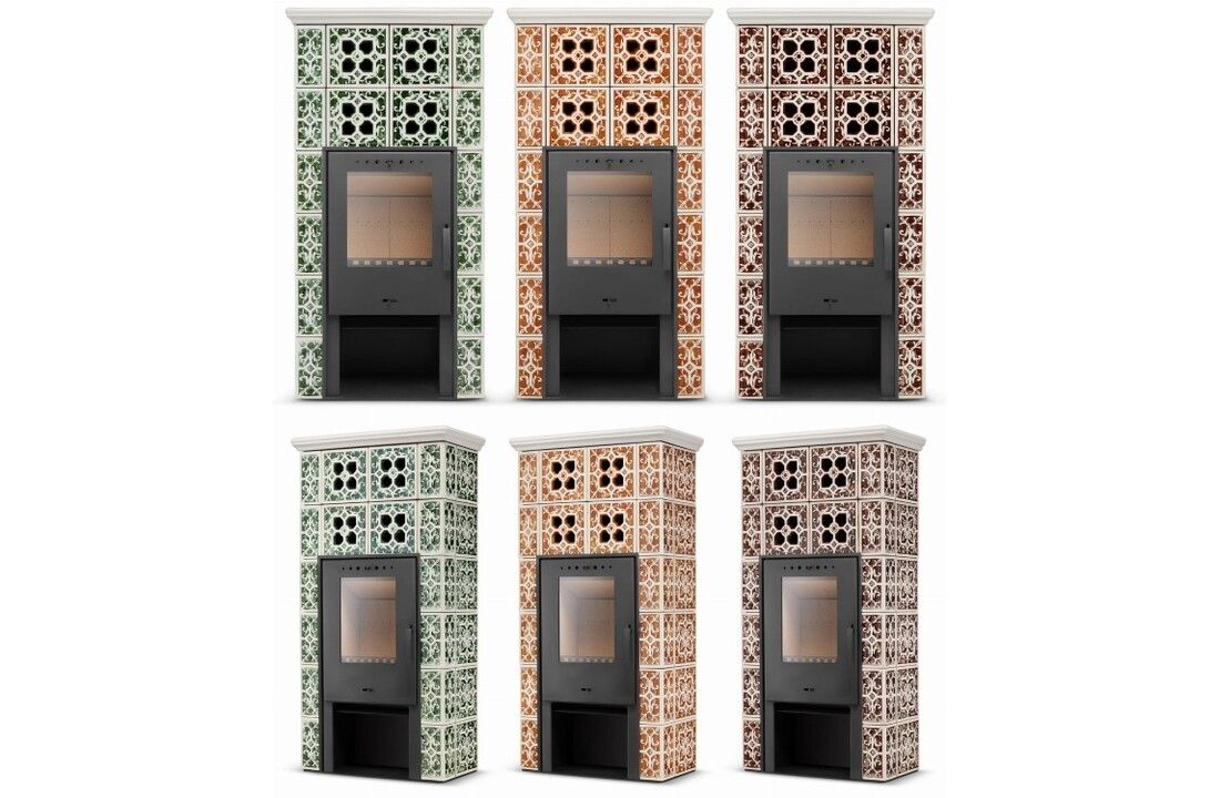 Tegelkachel - houtkachel - 10 kW - Jasmijn Grande II - groen